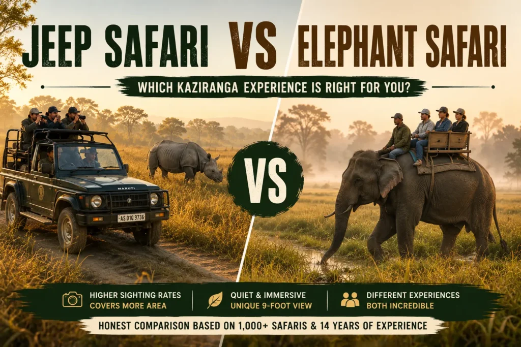 Jeep Safari vs Elephant Safari Kaziranga